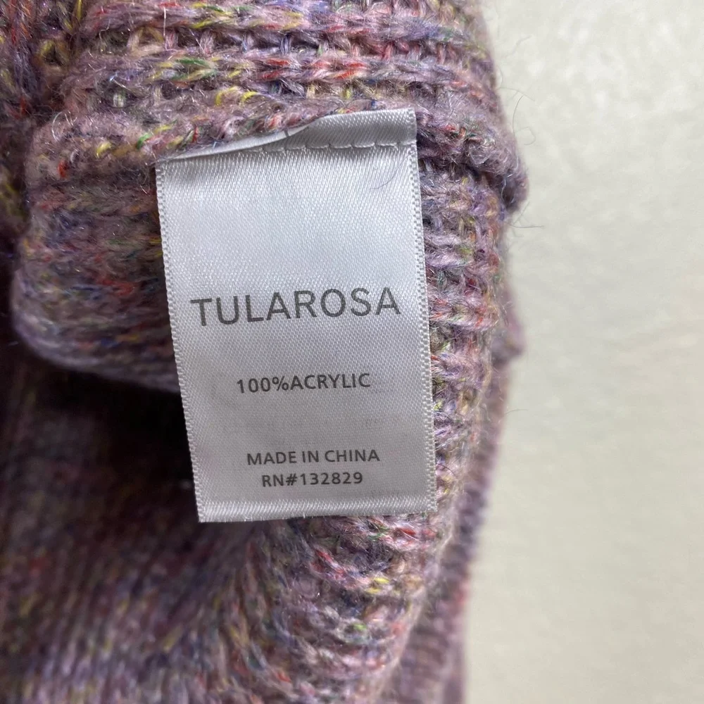 Tularosa Chunky Knit Purple sweater Women’s XS Balloon Sleeve Fall‎ Winter Boho